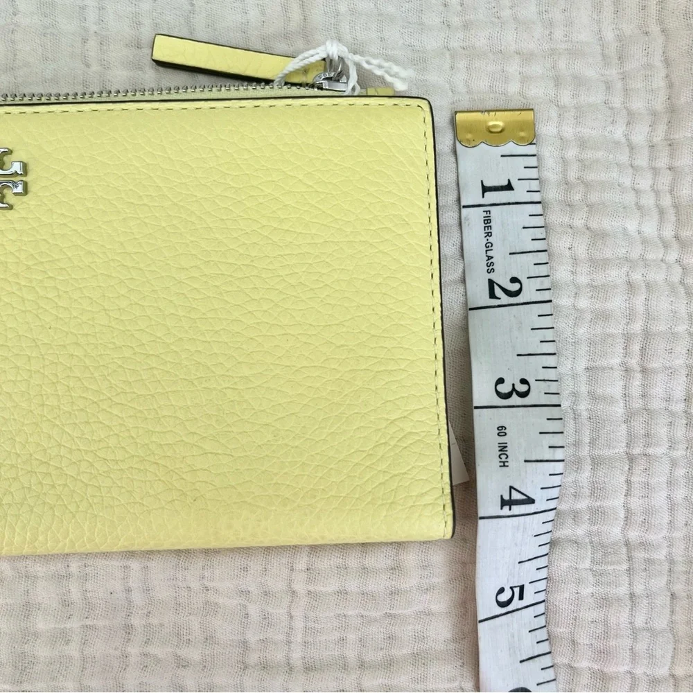 Tory Burch | NWT Blake ColorBlock Slim Envelope Wallet Yellow Pinefrost Silver